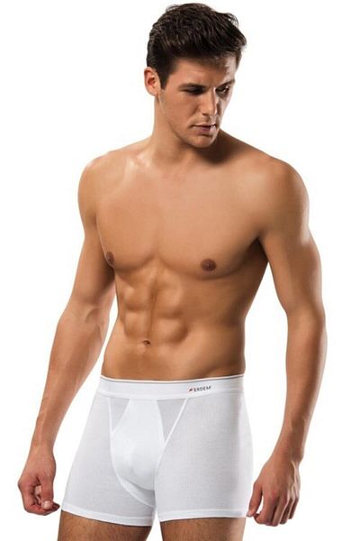 Muraty Boxer din elastan pentru camisole alb Erdem pentru bărbați, pachet de 3