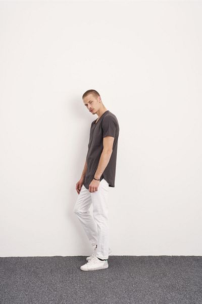COOL TARZ Ανδρικό μπλουζάκι Anthracite Dirty Collar Casual