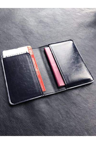 ViP GiFT Voyager Passport Case Minimalist Vegan Faux Leather Passport Holder Eggplant Purple