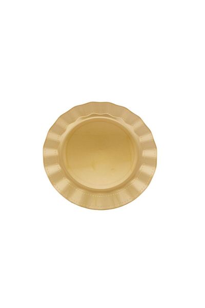 Eminonutoptanci Gold Plastic Luxury Plate 26 cm 6 Pieces