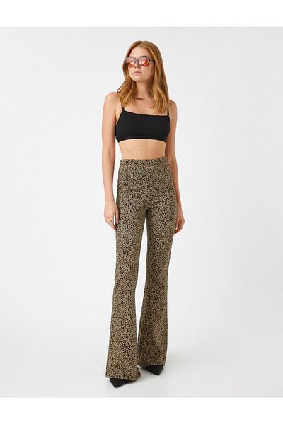 Koton High Waist Flared Trousers