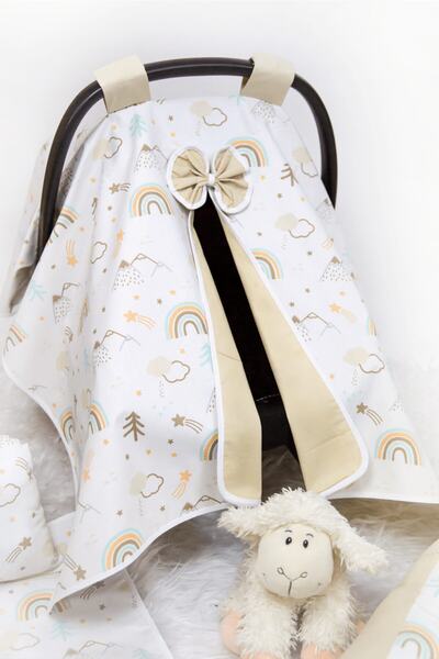 Babynest Rainbow Beige Stroller Cover