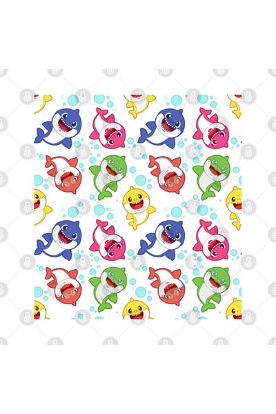 Pixxa Baby Shark Family - White Bg Version Mug