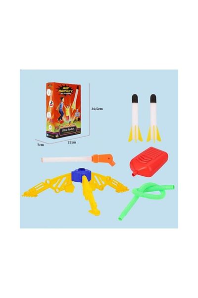 LRS STORE Air Rocket Toy 2 Rocket and Air Rocket Launcher Single Outdoor Rocket Toy