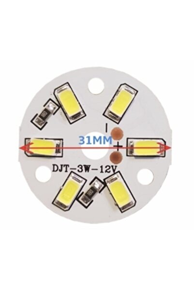 Hazar Led 12 Volt 3 Watt Smd 5630 Ledli Hazır Led Modül 31 Mm Gün Işığı (3 ADET)