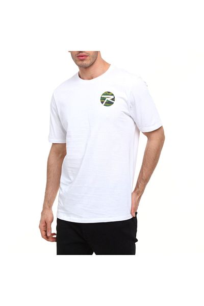 raru Ανδρικό μπλουζάκι από 100% βαμβάκι Gera White Rctb101-001