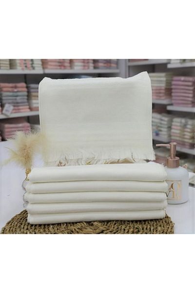 Nurpak 30*50 Etamine Cloth Velvet Dyeing Towel Cream Set of 6