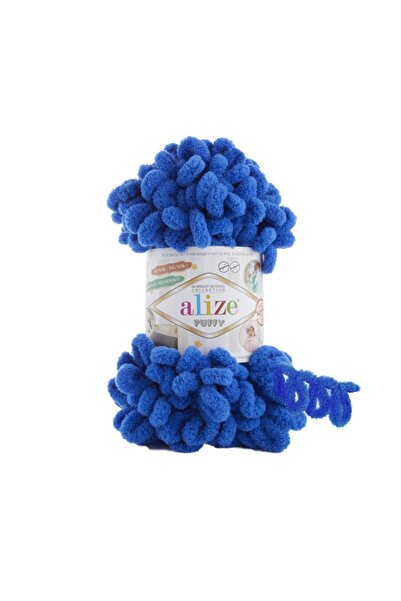 Alize Puffy 141 5 Piecesx100 Gr Hand Knitting Lanyard Blue