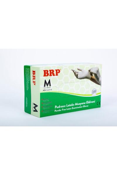 BRP قفازات لاتكس خالية من البودرة (متوسطة)