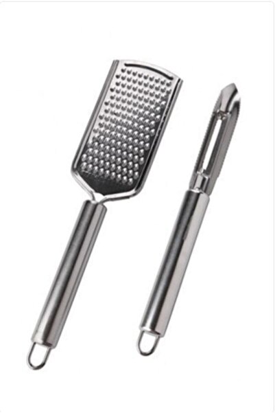 NEWSTORE HOME طقم من 2 مبشرة يدوية من الفولاذ المقاوم للصدأ ومقشرة