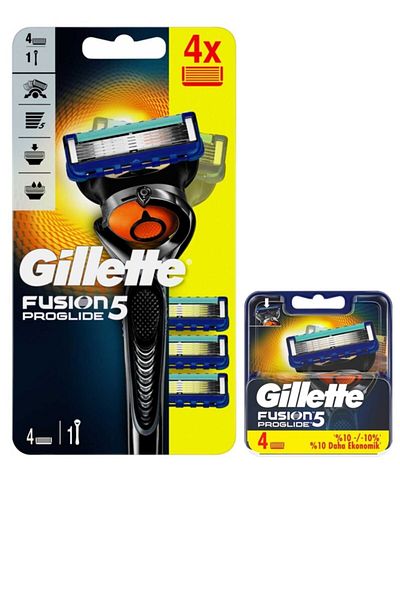 Gillette Fusion Proglide Flexball Shaver - Proglide Razor Blades Set with 4 Refills and 2