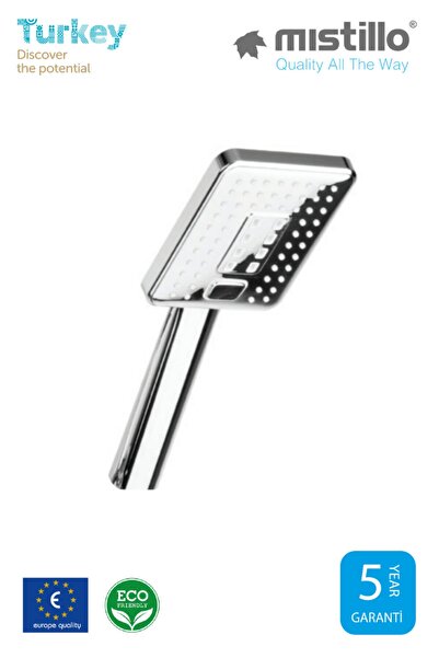 Mistillo 3 Fonksiyonlu Tuşlu Kare El Duş Başlığı ME007