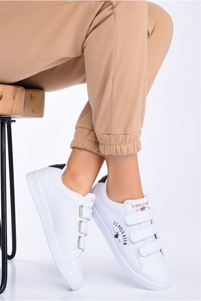U.S. Polo Assn. Pantofi de damă White Singer - cu bandă velcro, V12