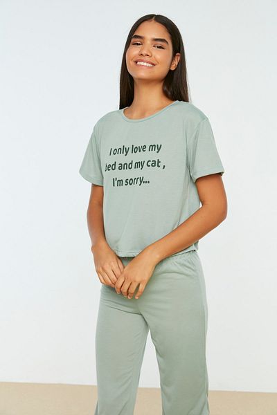 Trendyol Collection Pyjama - Türkis - Unifarben