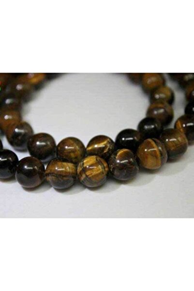 Yasamtohumu Brățară din piatră de tigru pentru băiat, jumătate de șir, 8 mm (...