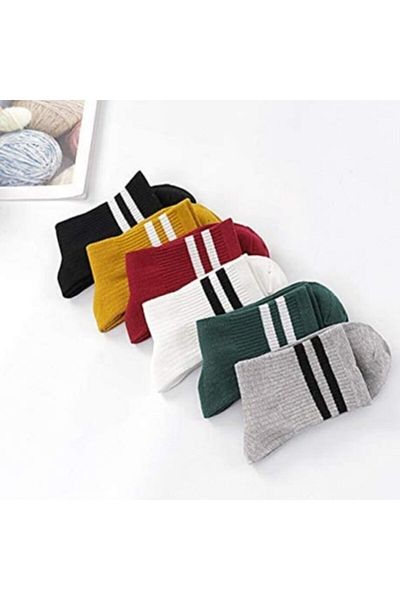 mcy butik Чифт от 6 унисекс колежански чорапи в различни цветове Mcy