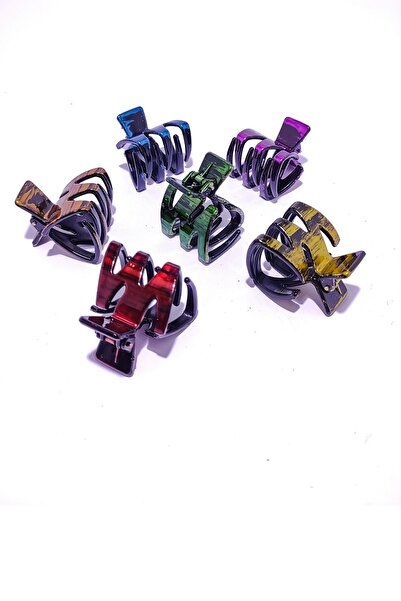 platin hediyelik 6 bucăți agrafă colorată în zig-zag - agrafă de păr pentru f...