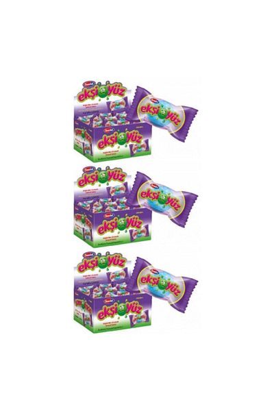 SAADET Sour Gum 100 Pieces Blackberry 3 Pack