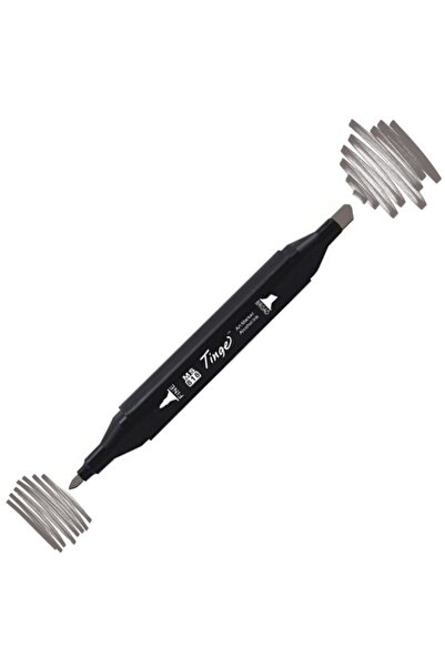 Tinge قلم تحديد مزدوج الطرف من تينج Wg7، رمادي دافئ