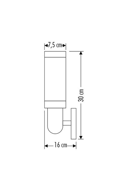 Cata 30 CM Roman Wall Mounted Garden Luminaire - E27