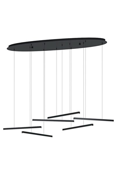 Eglo 39915 Iç Mekan " Lındoza " Siyah Renk Dökme Çelik Sarkıt Lamba Ip20 Led Max: 6x8,4w En: 128,5 C