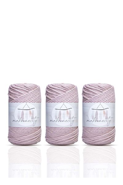 Makromecity Premium Taranan Macrame Floss 3mm Macrame Scallable Hobby Floss Σετ 3 3 Baby Pink