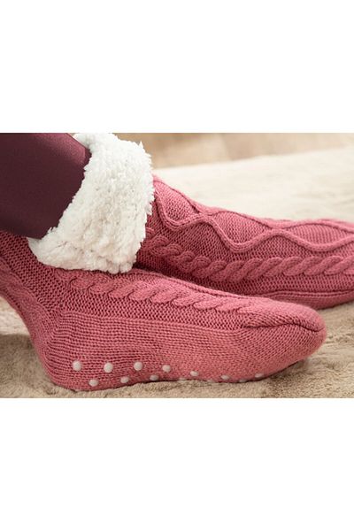 English Home Acasă Șosete Tricotaj Șosete de pluș pentru femei 39-41 Dusty Rose