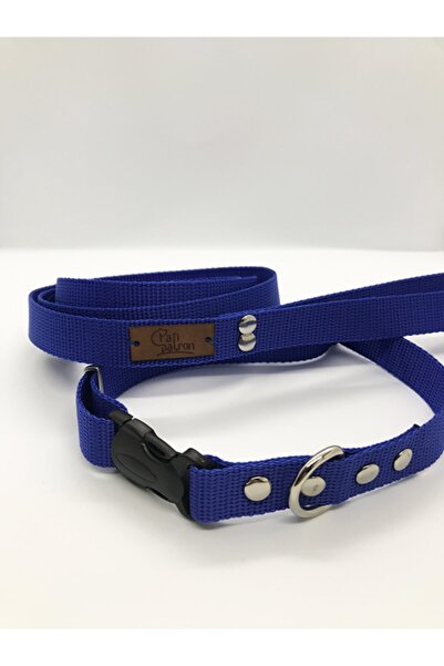 Patipatron طوق مشي للكلاب من السلالات الكبيرة باللون الأزرق