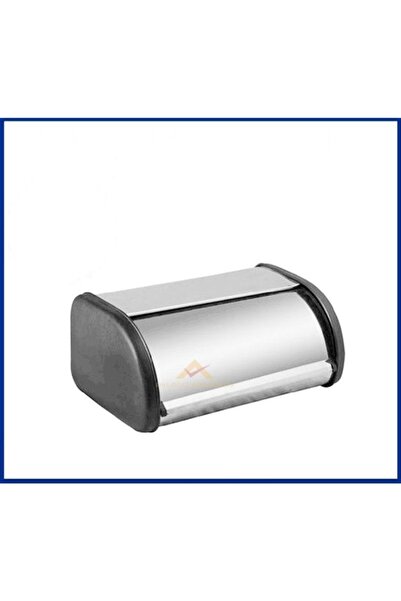 abnturk Sağlıklı Paslanmaz Çelik Sürgü Kapaklı Krom Çelik Ekmek Dolabı