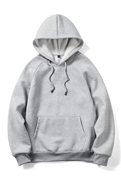 Deocept Μπλουζάκι Unisex Γκρι Oversize με κουκούλα