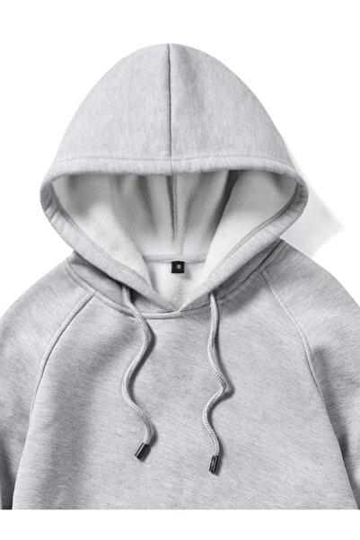 Deocept Μπλουζάκι Unisex Γκρι Oversize με κουκούλα