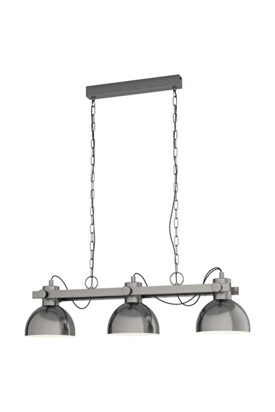 Eglo 43168 "LUBENHAM 1" 110 Cm Yüksekliğinde Çelik Antik Nikel, Krem Sarkıt A...