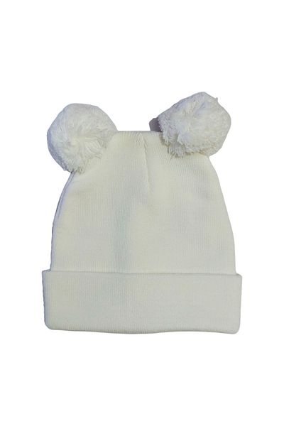 Suyutti Women's Double Pompom Cream Beret