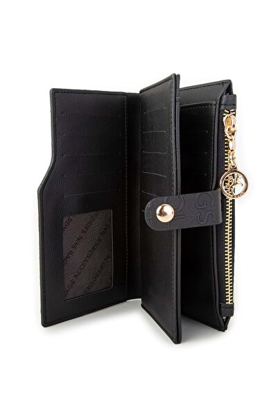 By Hakan Portofel pentru femei Byhakan Nsc-006 în relief negru-negru