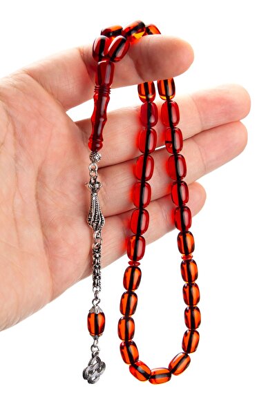 OTTOTESBİH Подарунок 7,5x11,5 мм Капсульний виріз Вогняний бурштиновий чотки