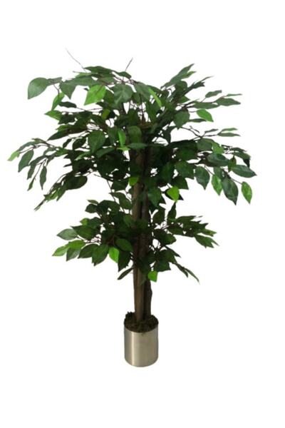 ERHAN FLOWERS 100 Cm Metal Saksı Da Benjamjn Agacı