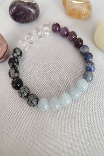 badeaccessories كوارتز كريستال معتمد، سبج، أكوامارين، سوداليت، سوار من الحجر ...