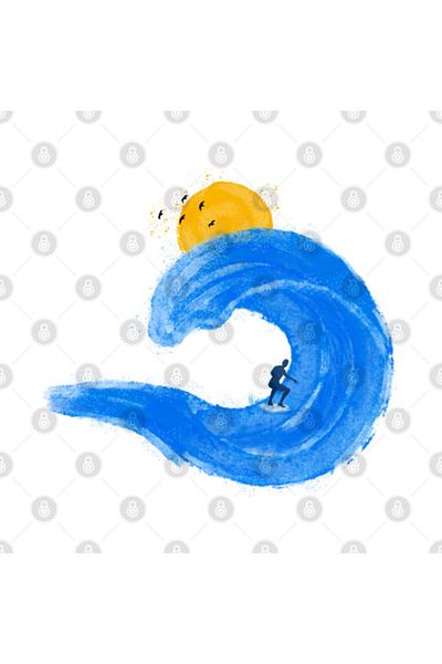 Pixxa كوب I Love Surfing لركوب الأمواج