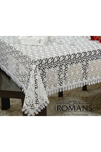 Romans Masa Örtüsü Güpür 110x160 Krem