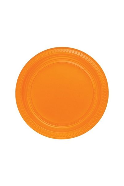 Parti dolabı Party Cloud Orange Plastic Plate 22 cm 25 Pieces