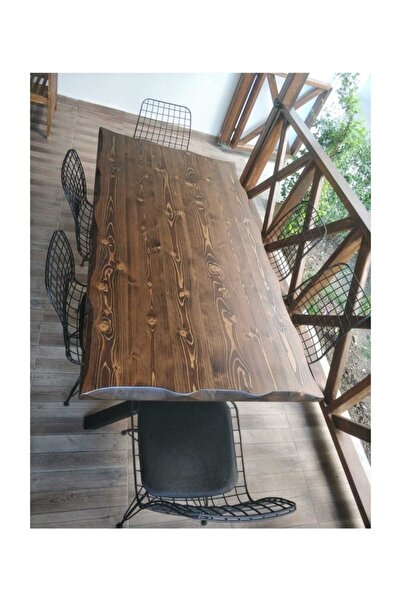 Önder Ahşap Ahşap Kütük Yemek Masası 140 X 80cm