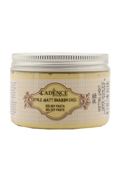 Cadence Style Matt Shabby Chic Rölyef Pasta AÇIK SARI
