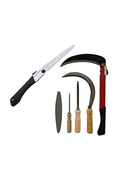 Depolife Orak Tırpan Bağ Testeresi Katlanır Ağaç Dal Kesme Budama Testeresi O...