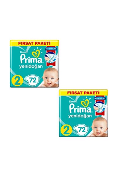 Prima Bebek Bezi 2 Beden-numara Mini 4-8 Kg 72 Li 2 Paket 144 Adet