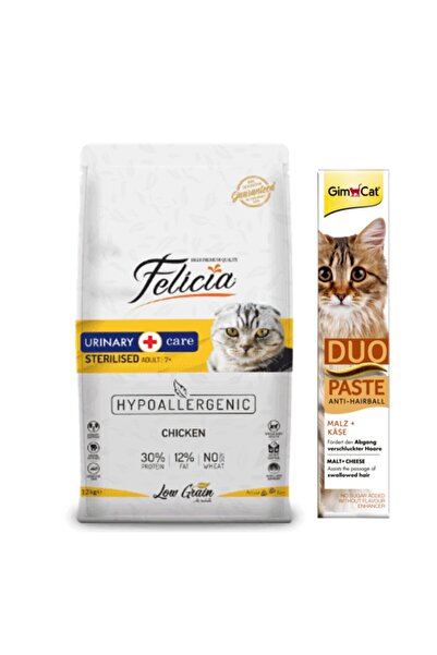 Felicia Az Tahıllı Tavuklu Hypoallergenic Sterilised Mama 2 Kg + Peynirli Ant...