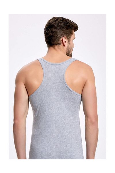 İlke Ανδρικό εσώρουχο 3 τεμαχίων γκρι Rambo Sportsman Cotton 1121