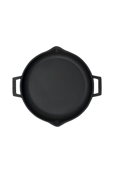Lava Lava Cast Frying Pan 30 cm Black Round + tongs