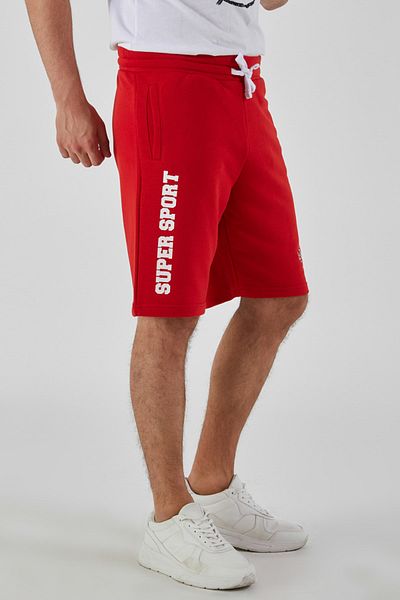 Ltb Men's Red Knitted Midi Shorts 0122087611609140000