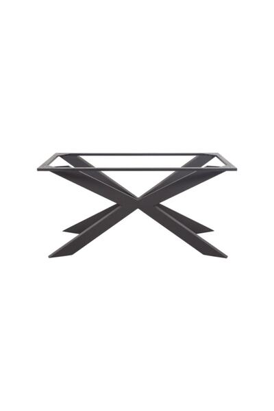 Moon Siyah Mermer Ve Kütük kelebek Masa Ayağı