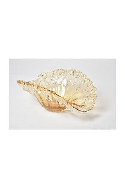 SETABIANCA Amber Vetro Handmade - Γυάλινο Διακοσμητικό Πιάτο, 11*23 εκ